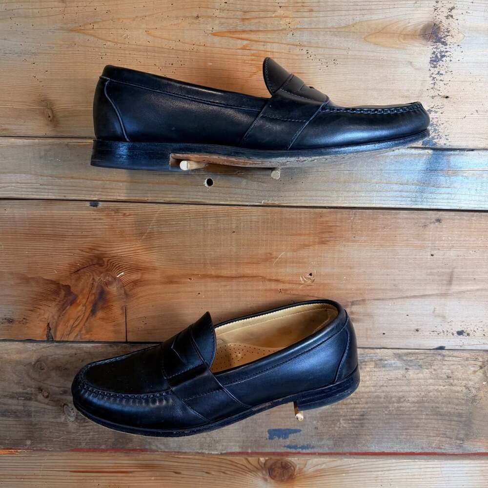 Allen Edmonds Cameron Penny Loafer Size 10 E Black Leather